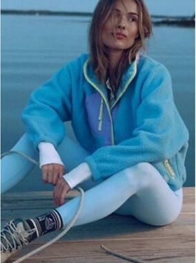 Free People Hit the Slopes Colorblock Fleece Pullover